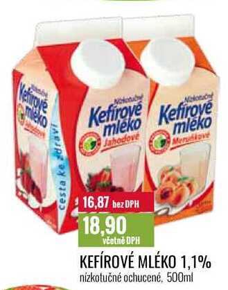 KEFÍROVÉ MLÉKO 1,1% 500ml 