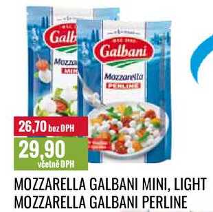 MOZZARELLA GALBANI MINI, LIGHT MOZZARELLA GALBANI PERLINE 150g