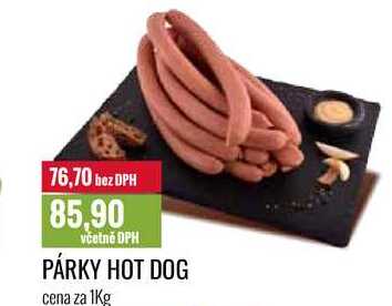 PÁRKY HOT DOG cena za 1Kg 
