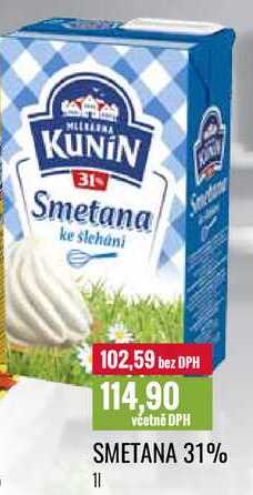 SMETANA 31% 1l