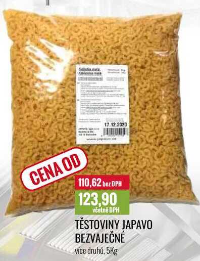 TĚSTOVINY JAPAVO BEZVAJEČNÉ 5Kg 