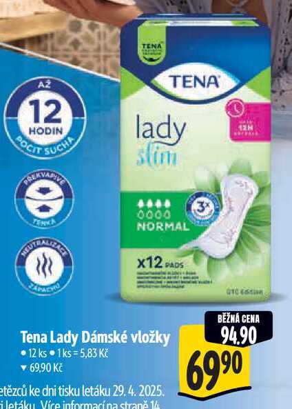   Tena Lady Dámské vložky  12 ks 