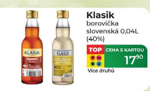 Klasik borovička slovenská 0,04L (40%)  