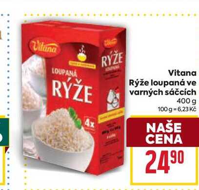 Vitana Rýže loupaná ve varných sáčcích 400 g 