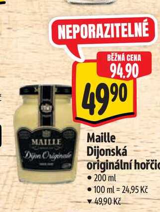   Maille Dijonská originální hořčice 200 ml  