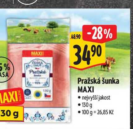  Pražská šunka MAXI  130 