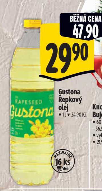  Gustona Řepkový olej 1 l