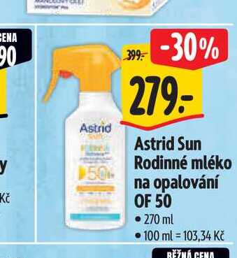   Astrid Sun Rodinné mléko na opalování OF 50 - 270 ml 