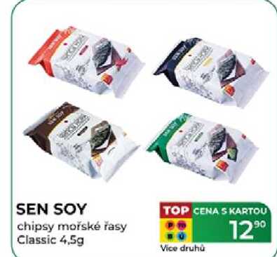SEN SOY chipsy mořské řasy Classic 4,5g 