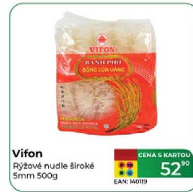 Vifon Rýžové nudle široké 5mm 500g 