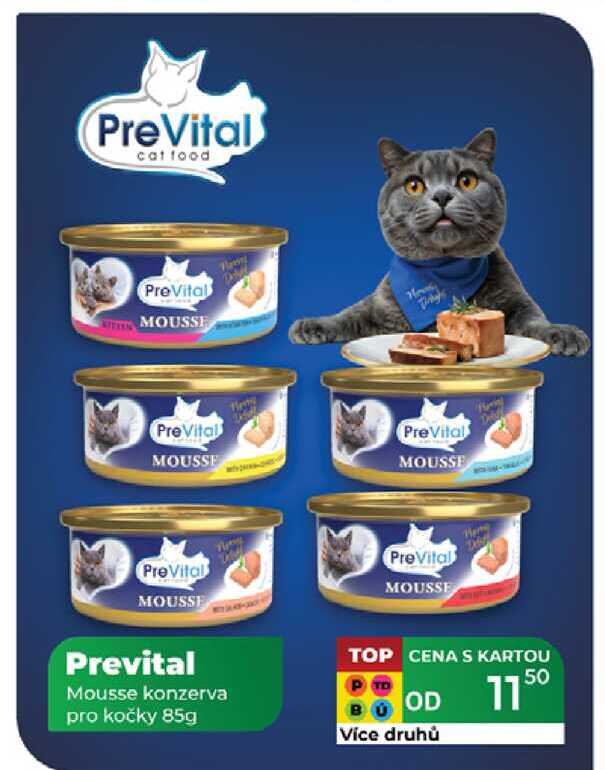 Prevital Mousse konzerva pro kočky 85g 