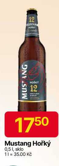 Mustang Hořký 0,5L, sklo  