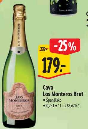 Cava Los Monteros Brut, 0,75 l