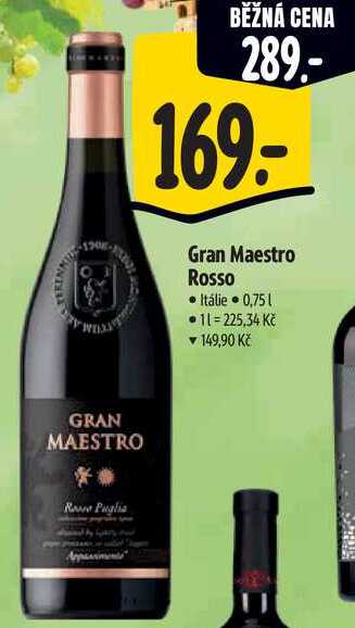 Gran Maestro Rosso, 0,75 l