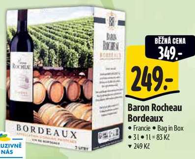 Baron Rocheau Bordeaux, 3 l