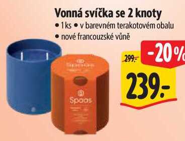 Vonná svíčka se 2 knoty 