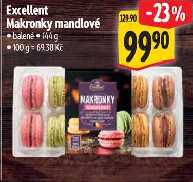 Excellent Makronky mandlové, 144 g 