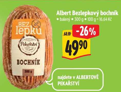 Albert Bezlepkový bochník, 300 g