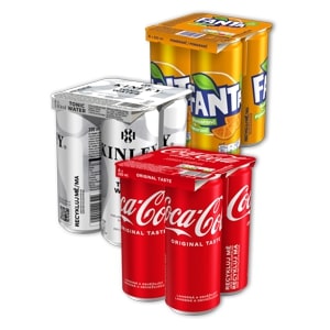 COCA COLA, FANTA, SPRITE, KINLEY TONIC