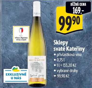 Sklepy svaté Kateřiny, 0,75 l