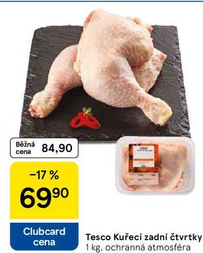 Tesco Kuřecí zadní čtvrtky, 1 kg 
