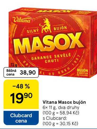 Vitana Masox bujón, 6x 11 g. dva druhy 