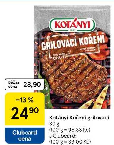 Kotányi Koření grilovací, 30 g 