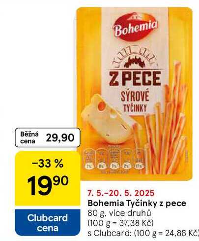 Bohemia Tyčinky z pece, 80 g, více druhů