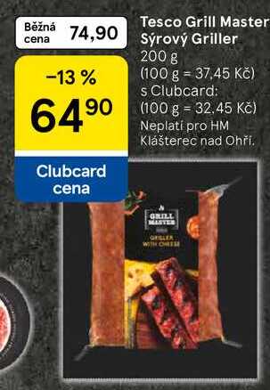 Tesco Grill Master Sýrový Griller, 200 g 