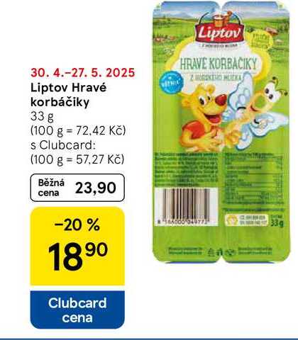 Liptov Hravé korbáčiky, 33 g