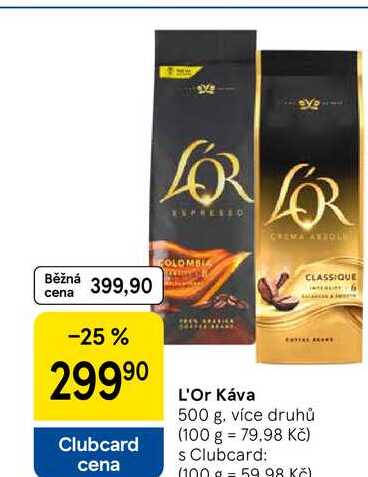 L'Or Káva 500 g, více druhů 