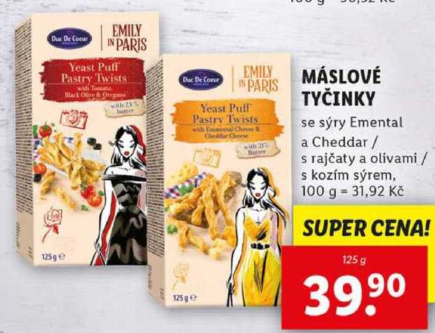 MÁSLOVÉ TYČINKY, 125 g
