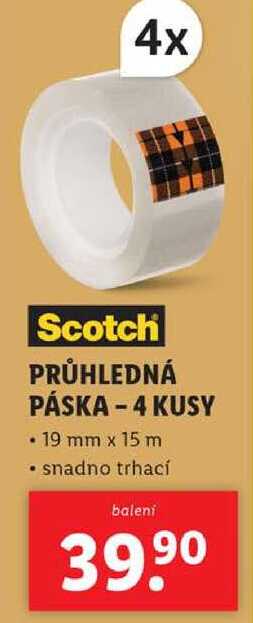 PRŮHLEDNÁ PÁSKA - 4 KUSY