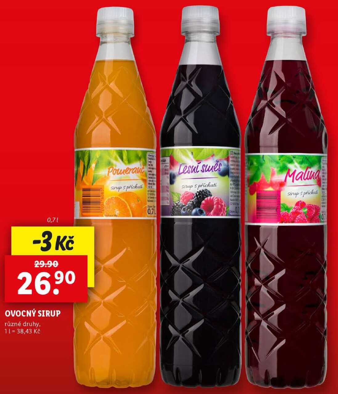 OVOCNÝ SIRUP, 0,7 l