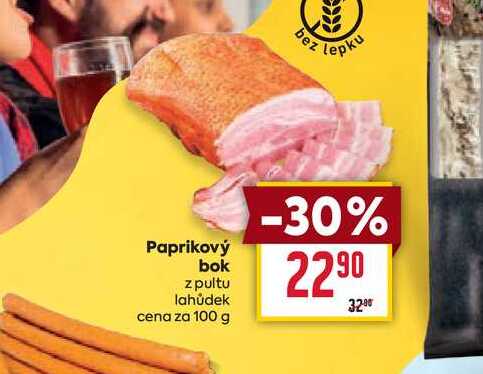Paprikový bok z pultu lahůdek cena za 100g