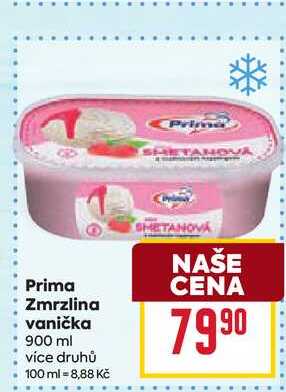 Prima Zmrzlina vanička 900 ml 