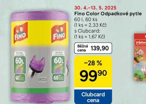 Fino Color Odpadkové pytle 60 l, 60 ks  