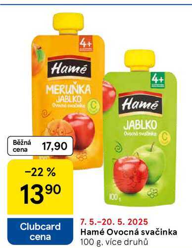 Hamé Ovocná svačinka, 100 g. více druhů 