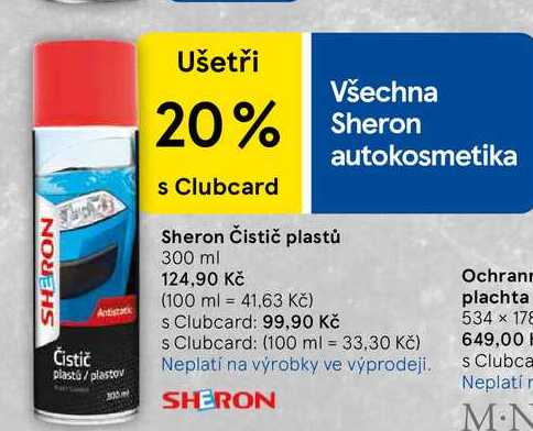 Sheron Čistič plastů, 300 ml  
