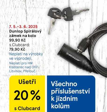 Dunlop Spirálový zámek na kolo