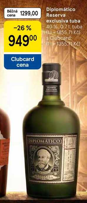 Diplomático Reserva exclusiva tuba, 0,7 l 