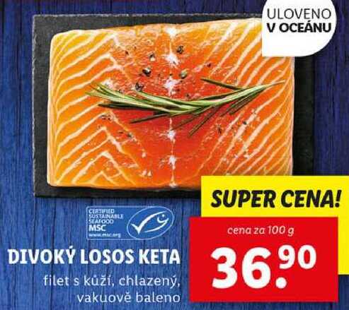 DIVOKÝ LOSOS KETA, cena za 100 g 