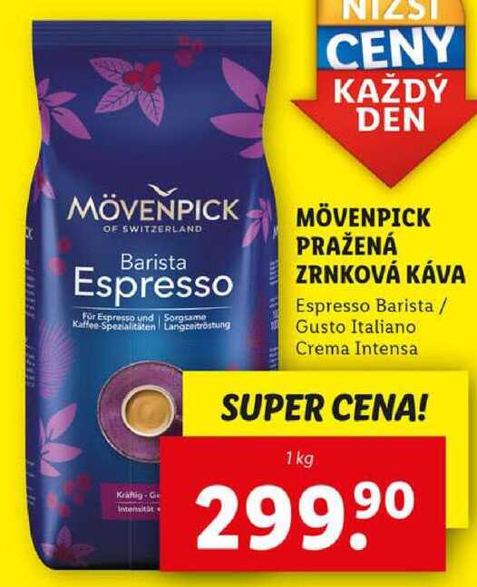MÖVENPICK PRAŽENÁ ZRNKOVÁ KÁVA, 1 kg