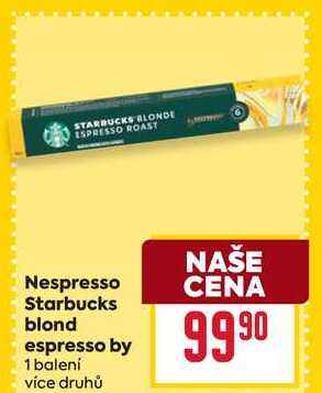 Nespresso Starbucks blond espresso by 1 balení 