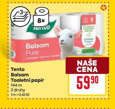 Tento Balsam Toaletní papír 144 m  