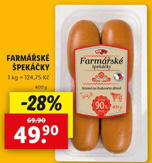 FARMÁŘSKÉ ŠPEKÁČKY, 400 g