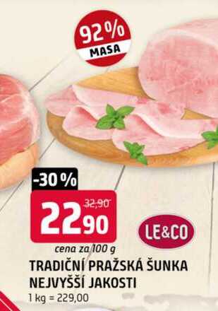 Tradiční pražská šunka nejvyšší jakosti 100g
