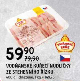Vodňanské Kuřecí nudličky ze stehenního řízku 400g