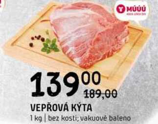 Vepřová kýta bez kosti 1kg