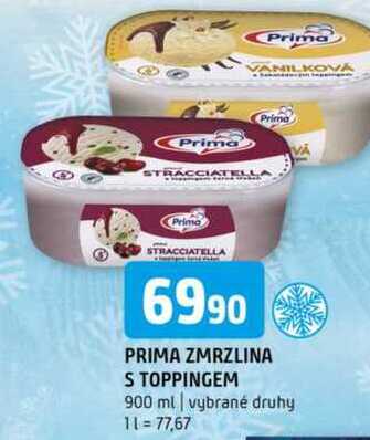Prima zmrzlina s toppingem 900 ml vybrané druhy 